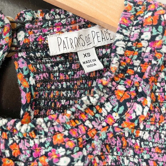 Patrons of Peace Floral Smocked Longsleeve Top - Picture 4 of 9